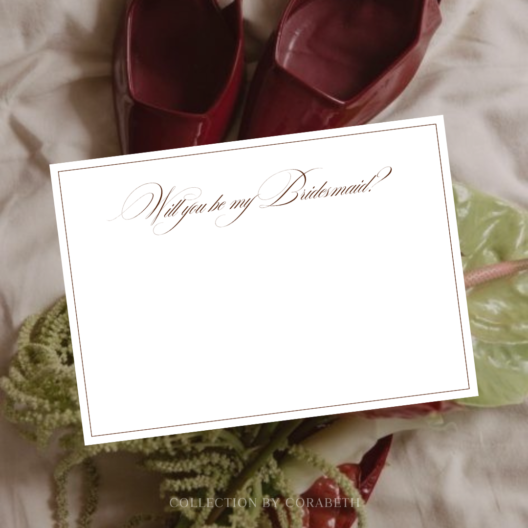 Personalised Bridal Proposal Card
