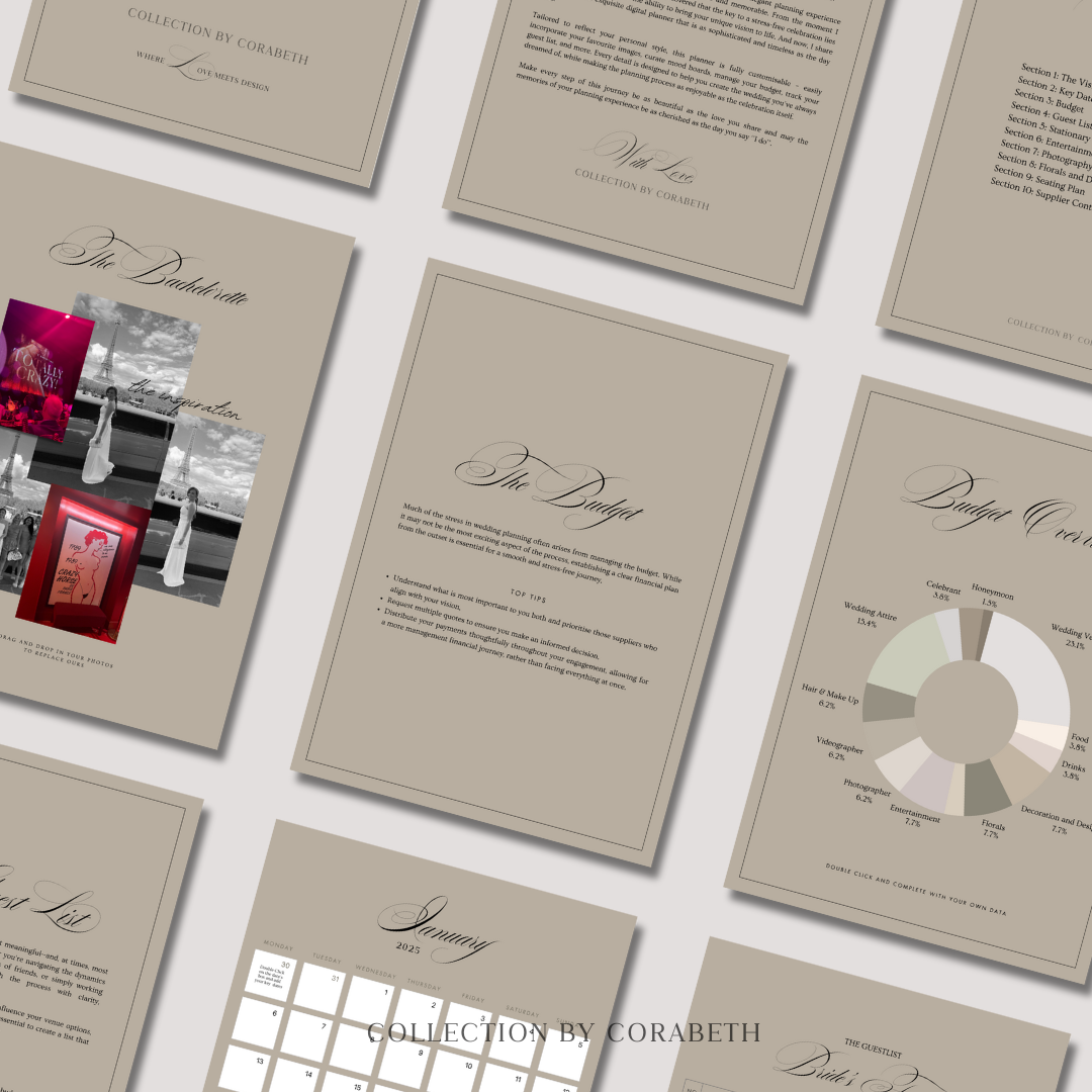 Downloadable Digital Wedding Planner
